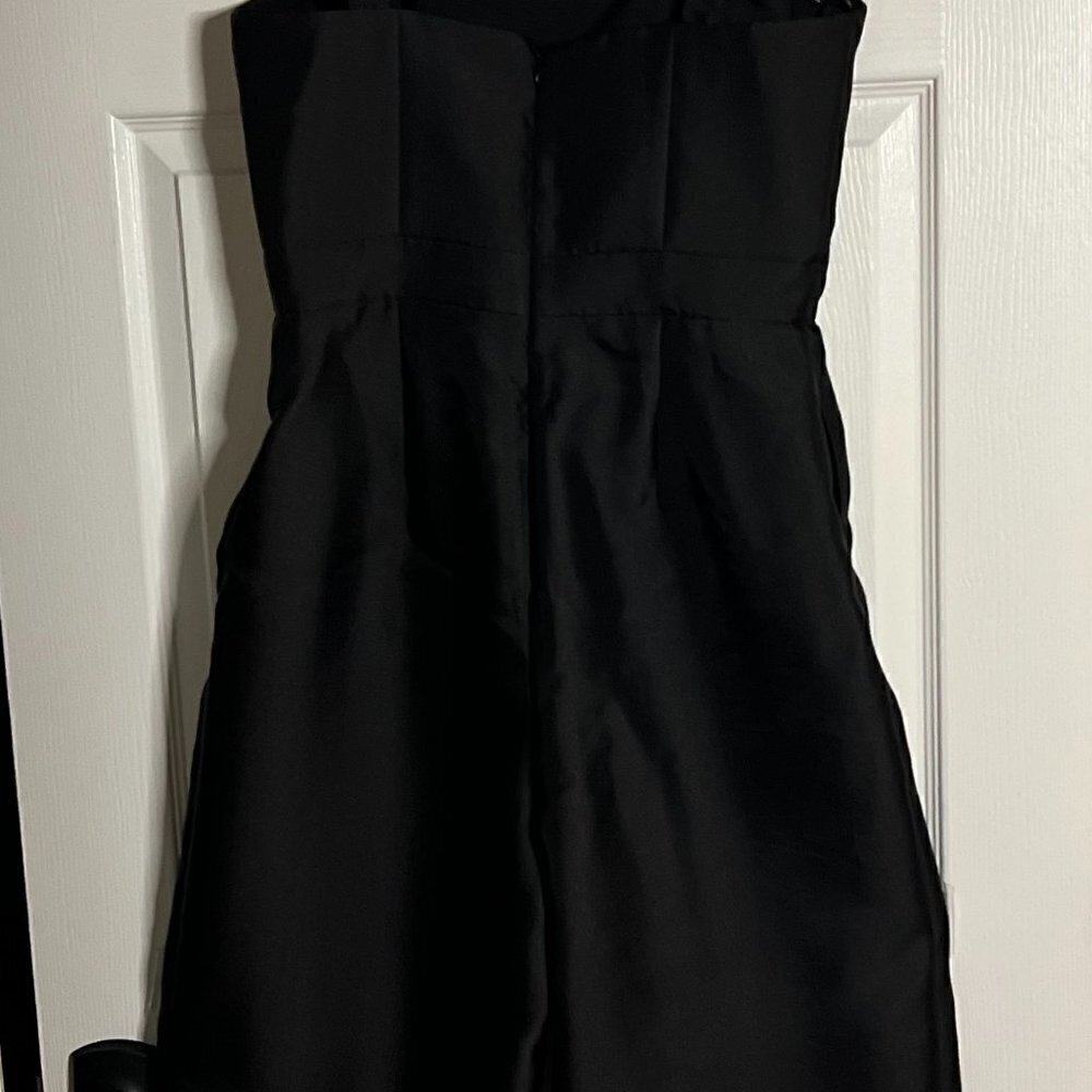 Hutch Wms Strapless Wide Leg Jumpsuit in Black Gazar Size 8 - Picture 10 of 12